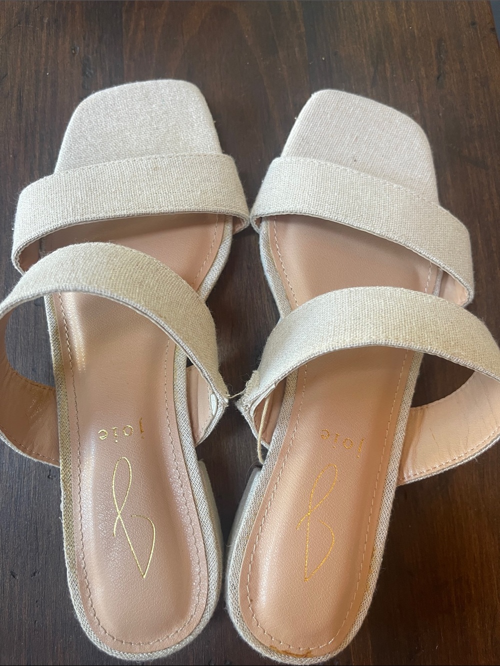 Joie Nolita Linen double strap sandals. NWT . Size 7